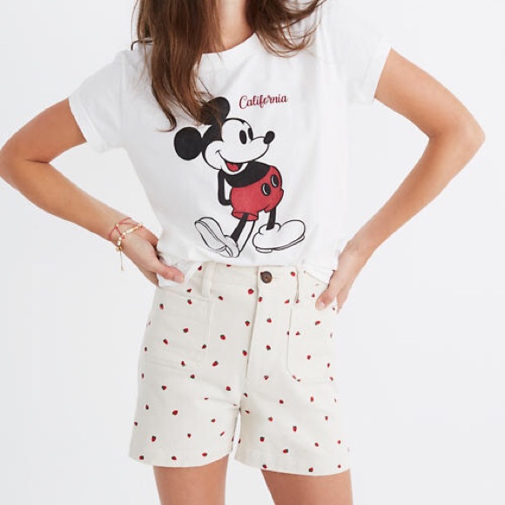 Madewell Strawberry High Waisted Shorts